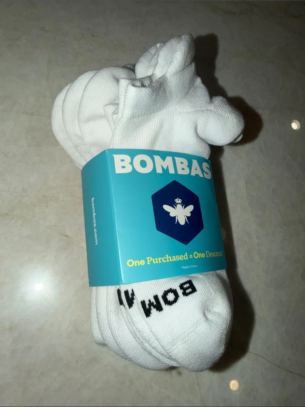 Bombas White Low-Cut Athletic Socks - 4 Pack, medium